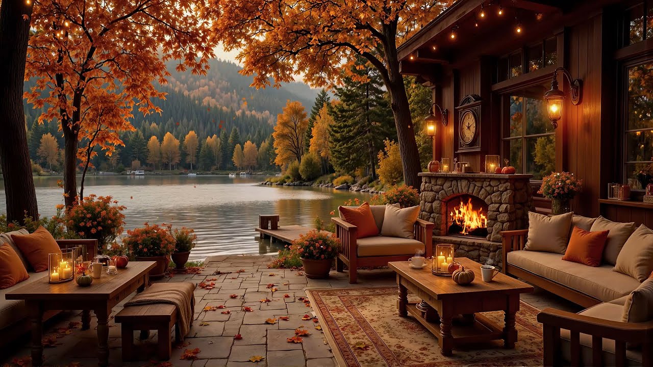 Lakeside Cabin Café Jazz ☕ Soft Piano Ambience for Deep Focus