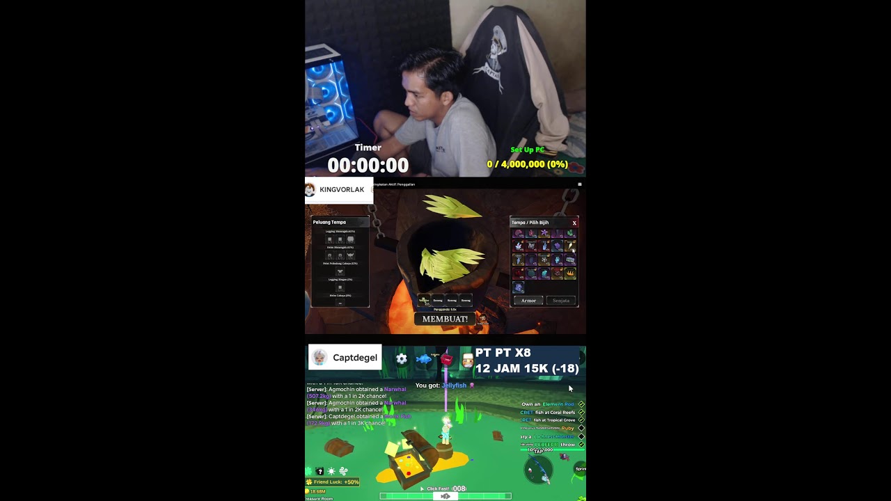 [ LIVE ] Memancing dan Menambang  #roblox #roblox
