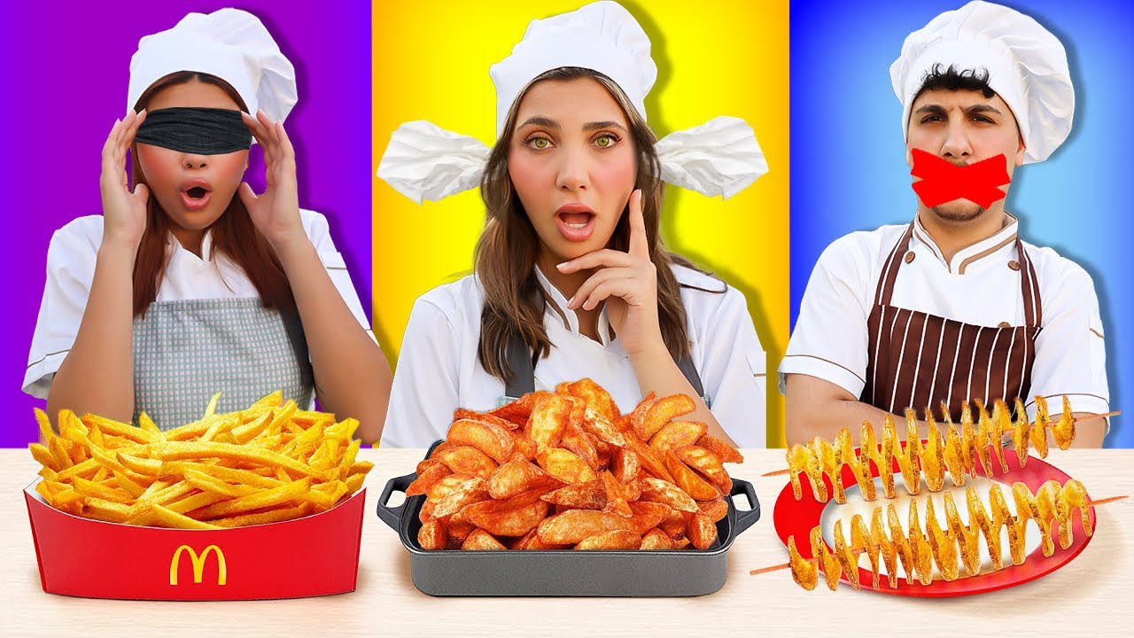 Кулинарный челлендж 👩‍🍳🍔 по-сложному 😱