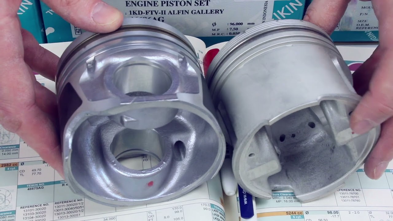 1KDFTV (3L) Toyota поршни TEIKIN 46675AGSTD, 46686AGSTD, 46698AGSTD