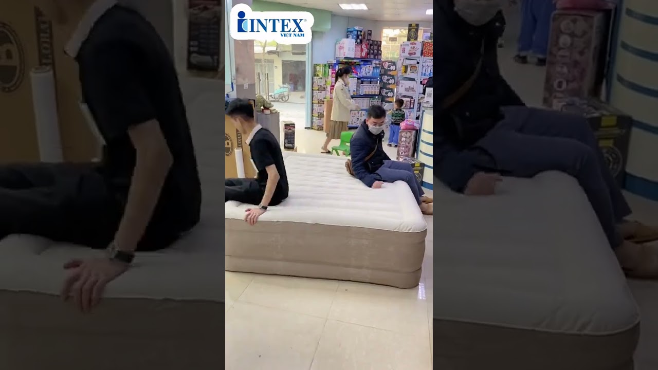 Giường hơi đ&ocirc;i tự phồng c&ocirc;ng nghệ mới Intex 64428💖 #intex #intexvietnam #xuhuong #xuhuongtiktok