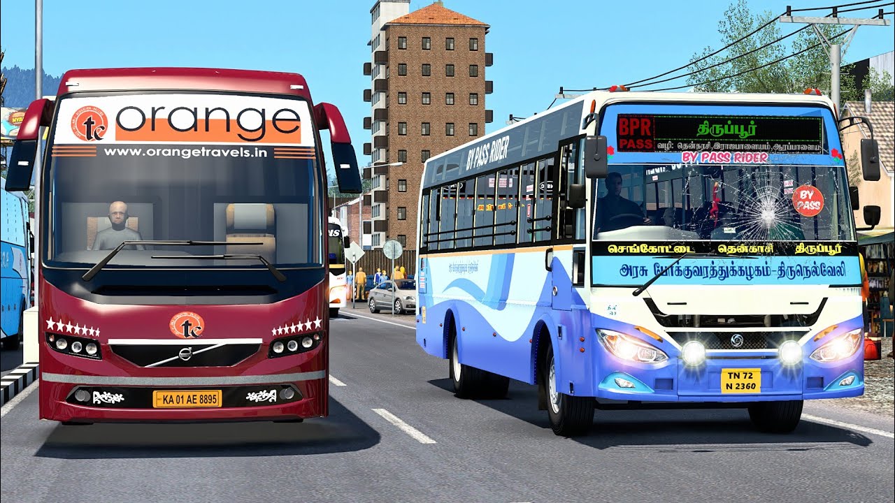 TNSTC Prototype Express Bus💥 Driving | Sengotai To Tirupur✈️| Bus Simulator | Sp Gaming
