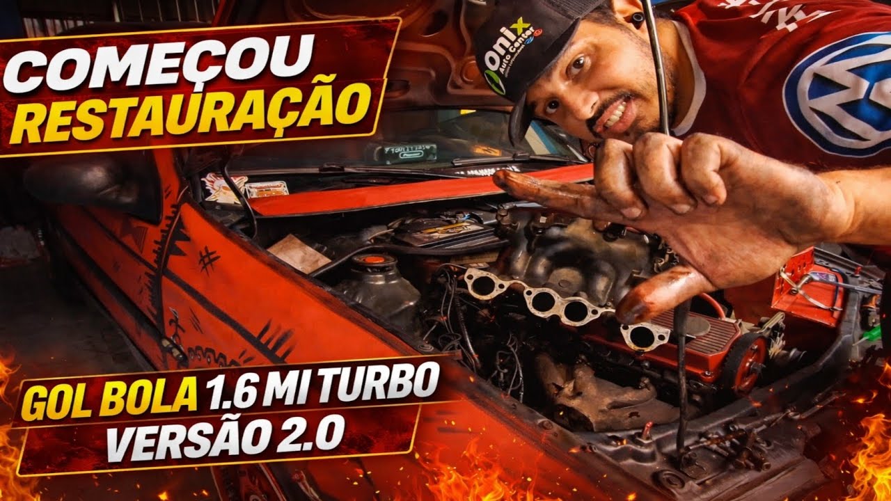 1°EP COMEÇOU! A RESTAURAÇÃO DO GOL BOLA 1.6 MI TURBO – PROJETO VERSÃO 2.0 / DESMONTAGEM DO MOTOR