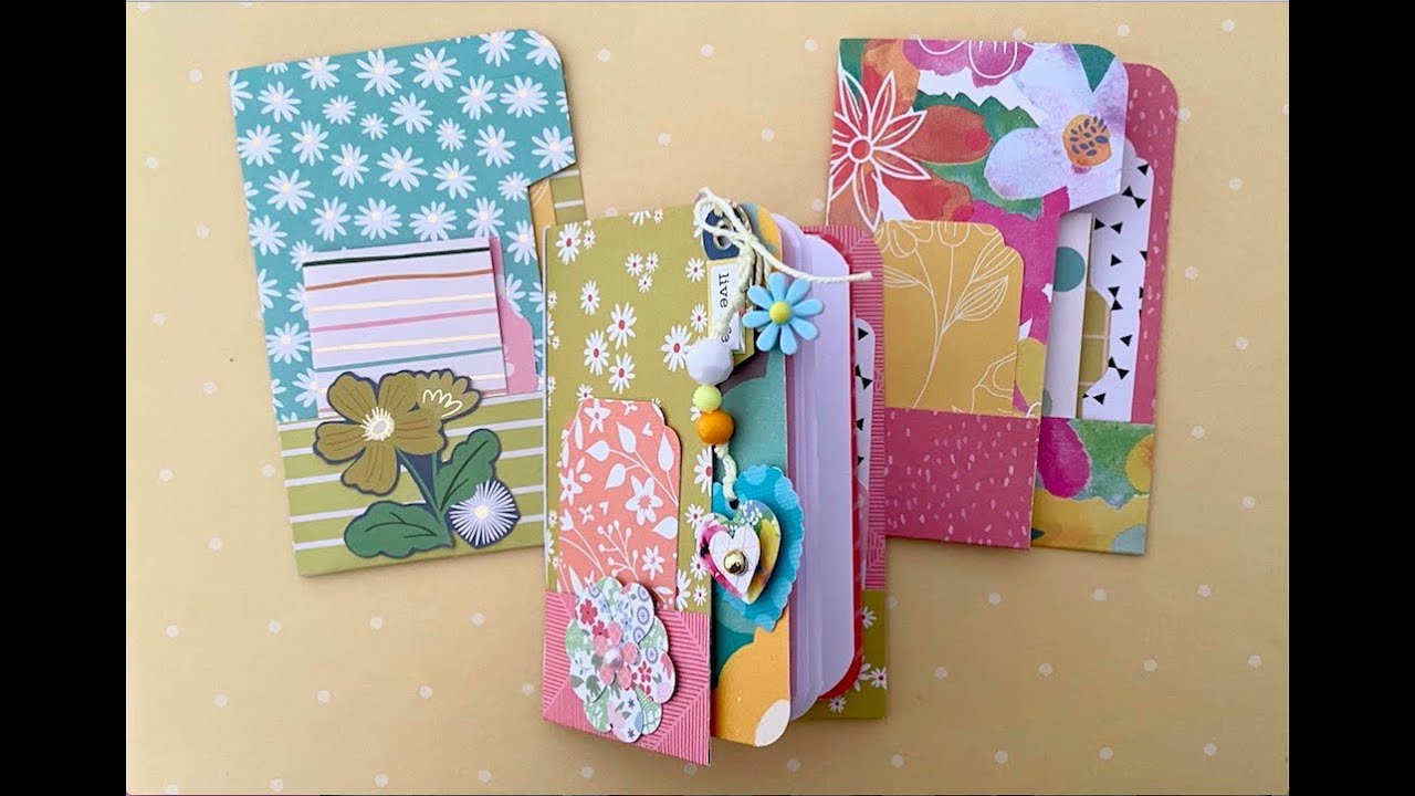 ✂️ 6x6 Paper Idea ✂️ Cute Mini File Folder w/ Pockets | EASY Tutorial  | NEW Etsy Listings