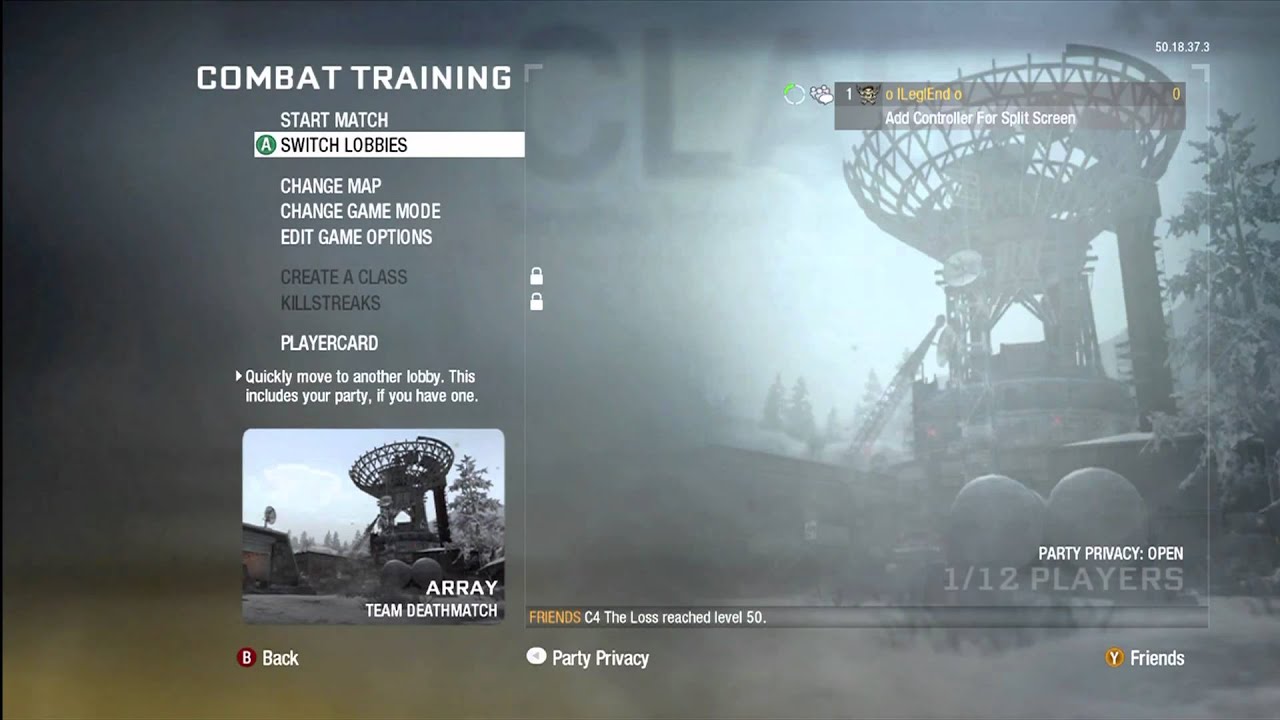 Call of Duty Black Ops Combat Training Prestige Glitch