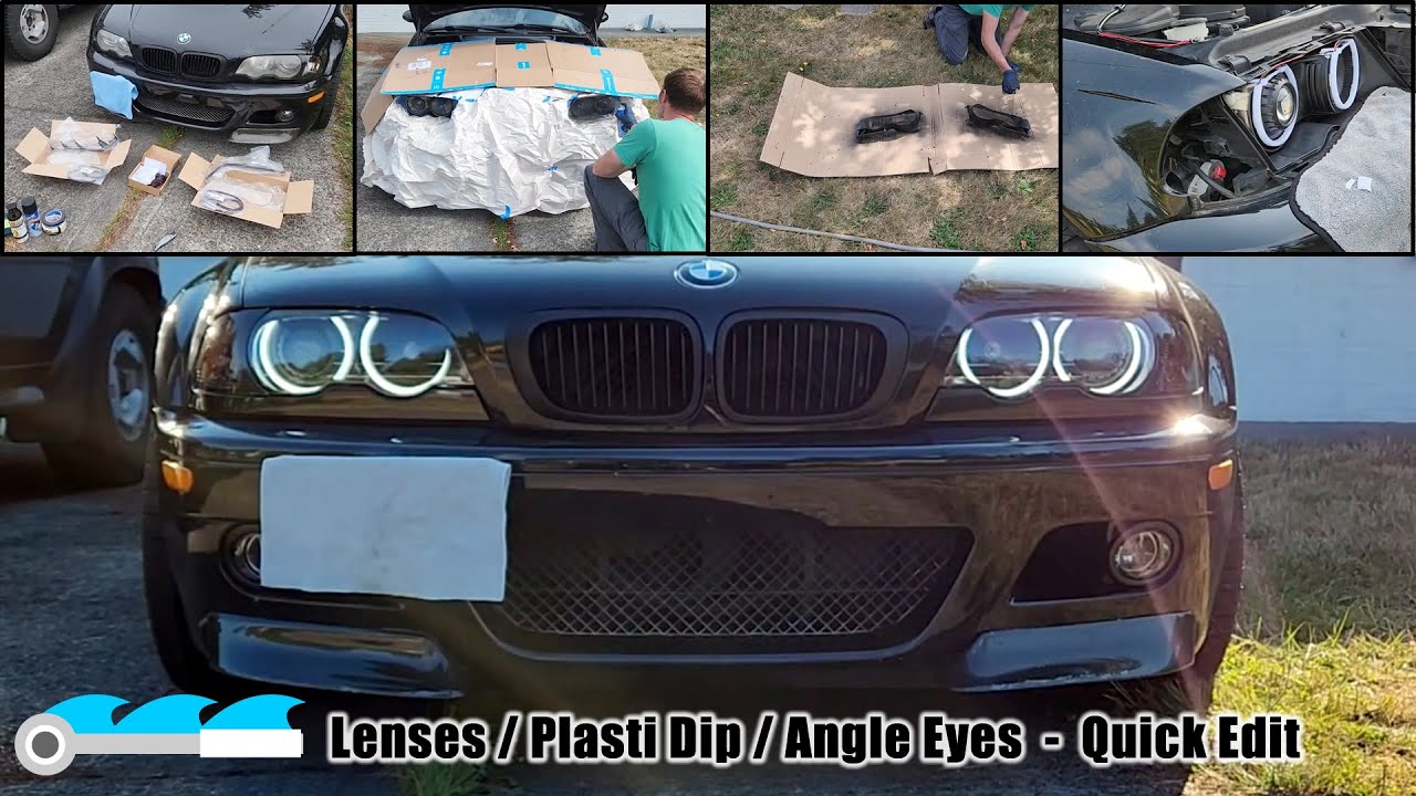 Headlight Lens  -  Plasti Dip  -  Angel Eyes  |  Quick Edit  |  BMW E46 M3  | Jonathan Reinke