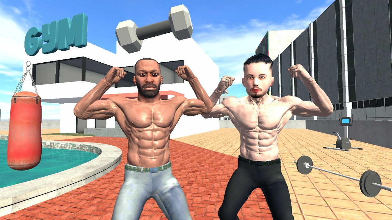 Franklin Become Strongest Man in Gym House in Indian Bike Driving 3D