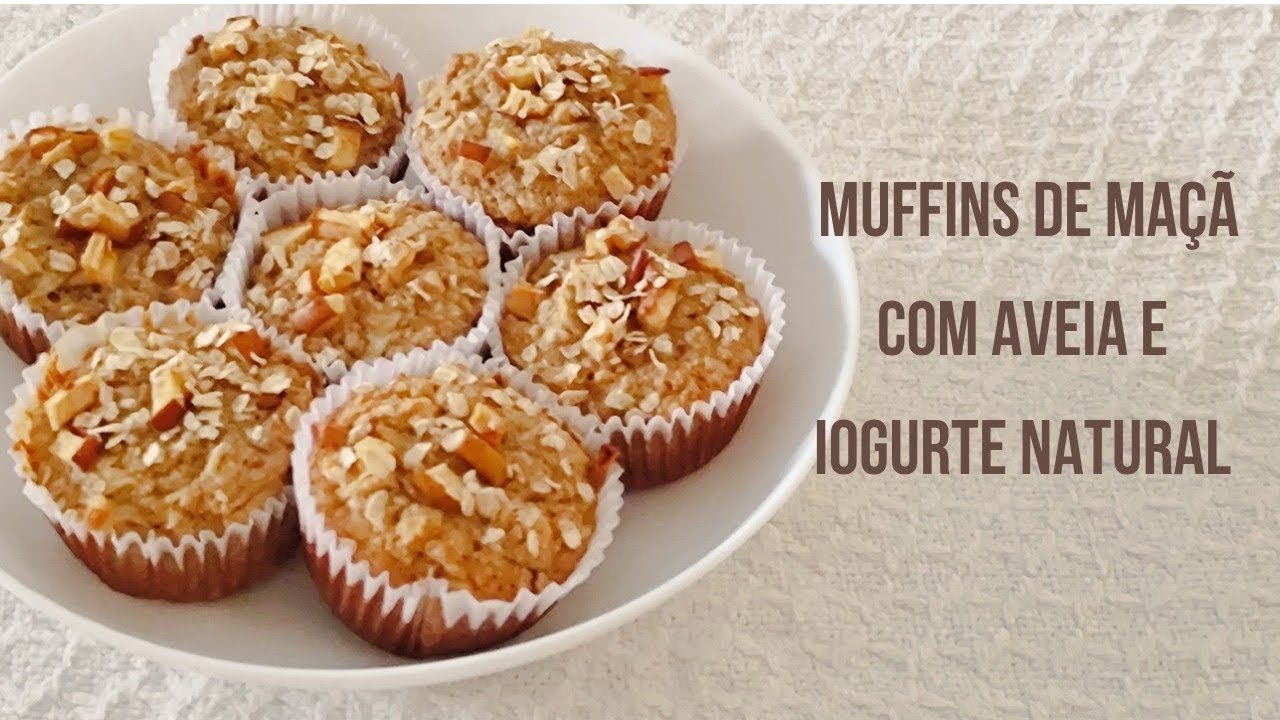 Como fazer Muffin de maçã com aveia e iogurte natural|Receita saudável...