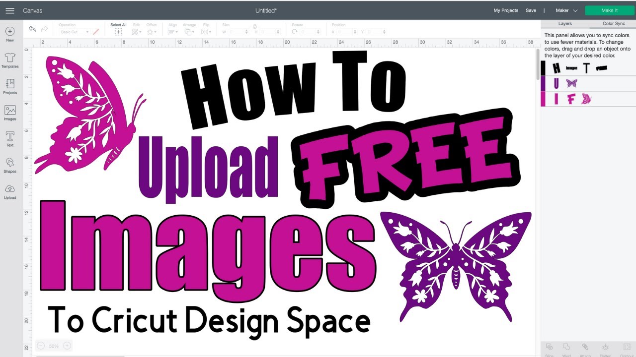 Как загрузить бесплатные изображения в Cricut Design Space