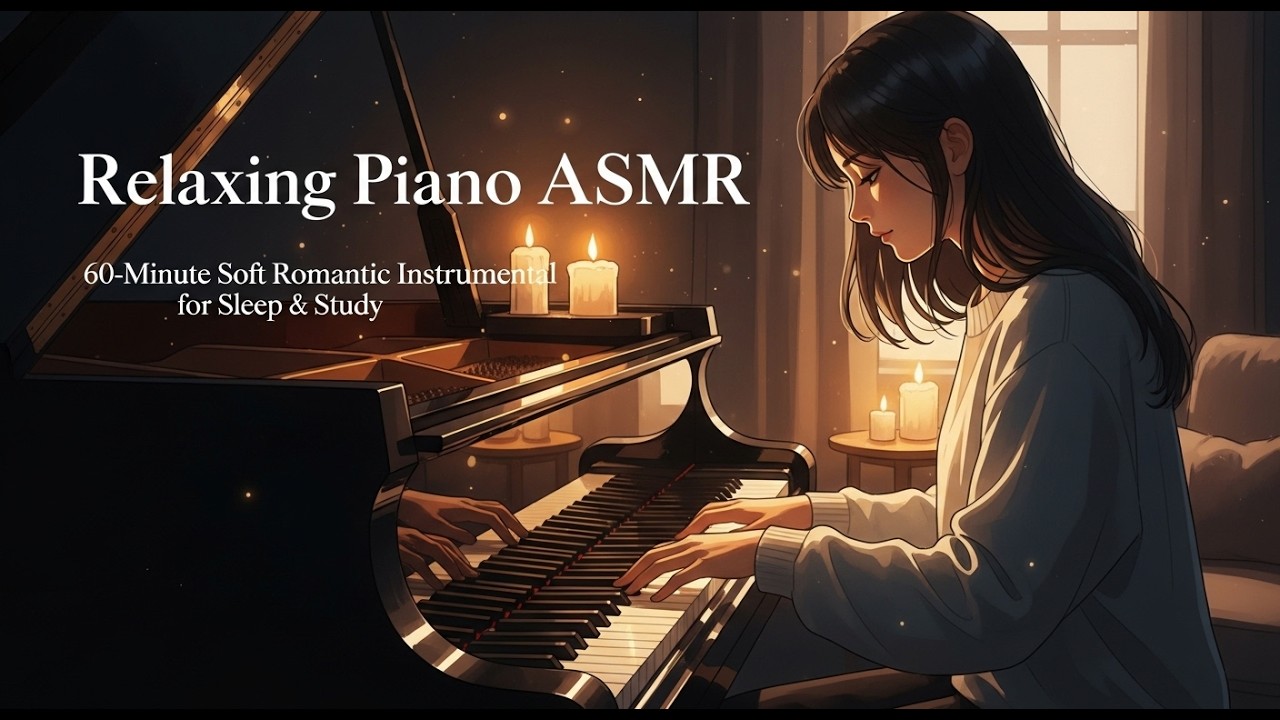Relaxing Piano ASMR 🎹 60-Minute Soft Romantic Instrumental for Sleep & Study
