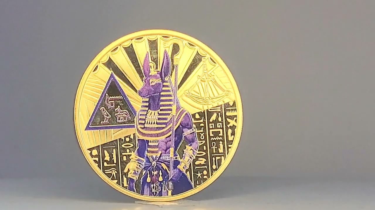 Pobjoy Mint : 10 dollars silver proof goldclad: Egyptian Gods Series: God Anubis 2023 Sierra Leone