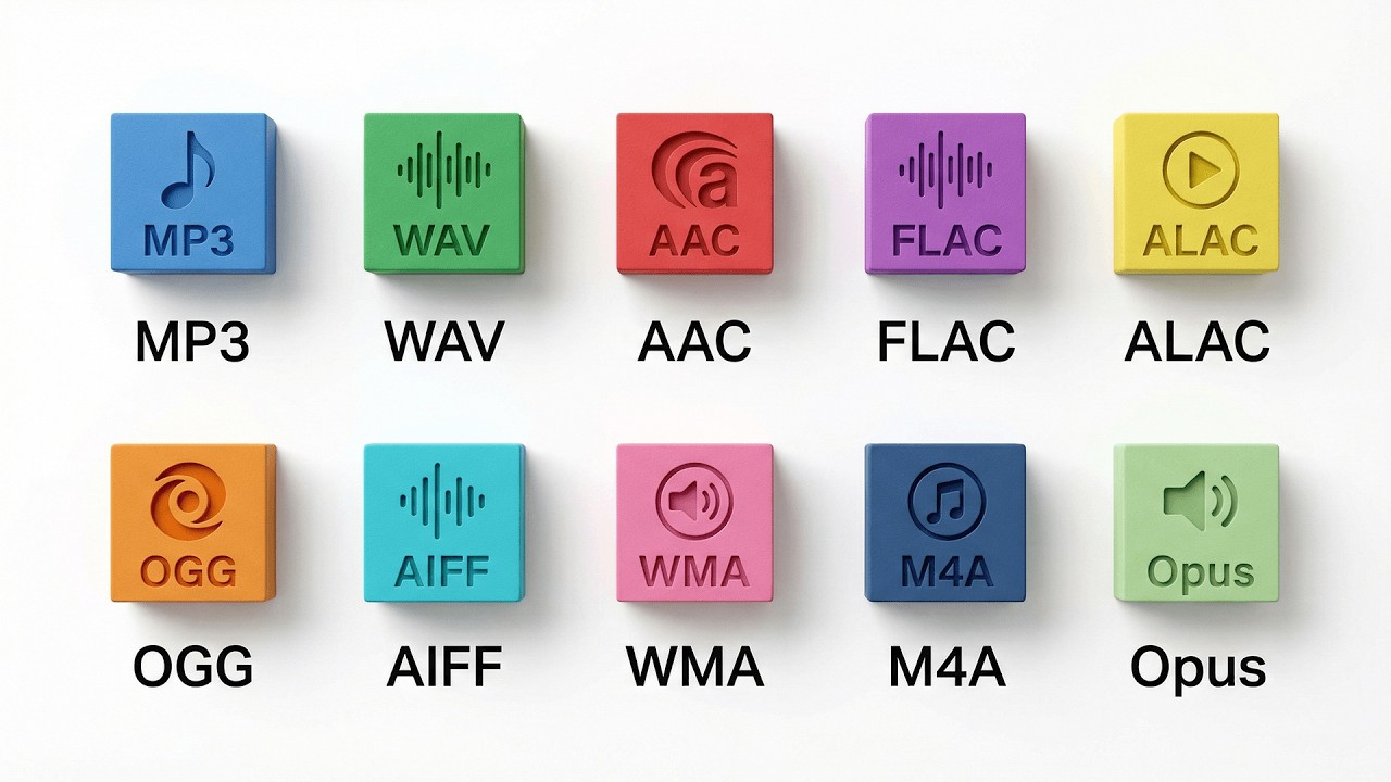 Explicaci&oacute;n de todos los formatos de audio (MP3, WAV, FLAC y m&aacute;s)
