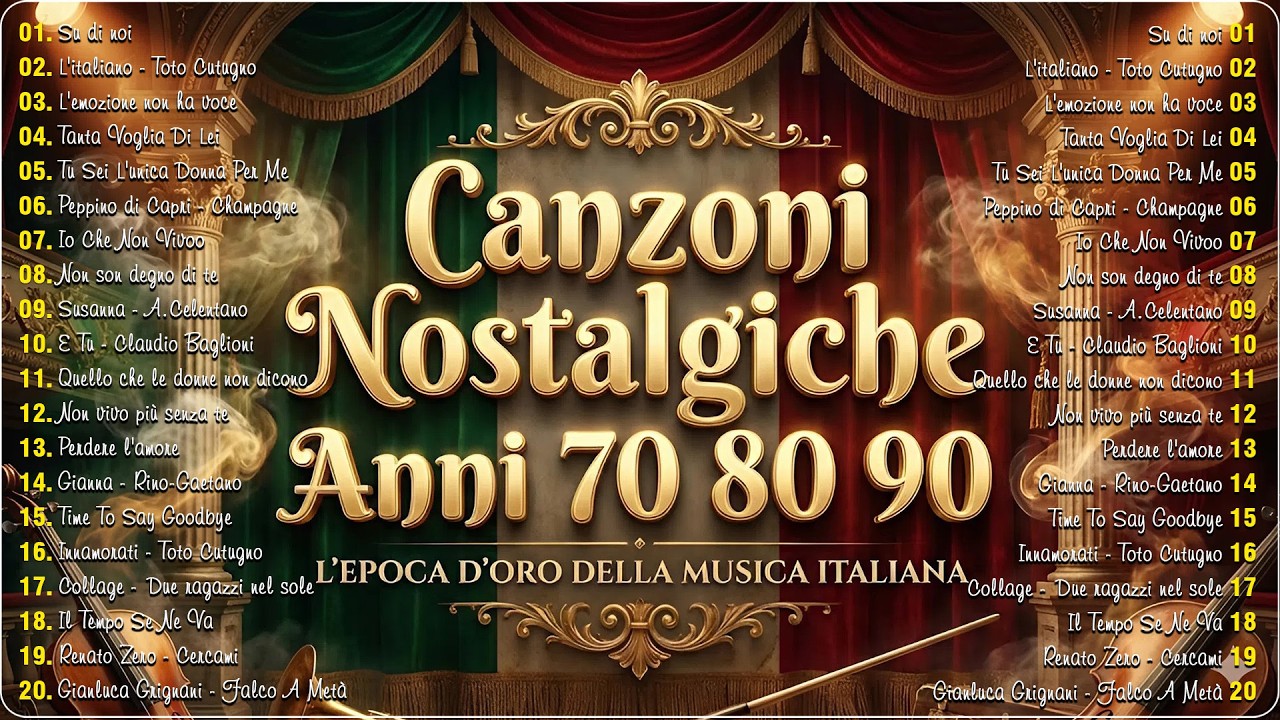 Canzoni Italiane Vecchie Famose 🌹 Le Migliori Canzoni Nostalgiche Anni 70 80 90 🎵 Italian Oldies