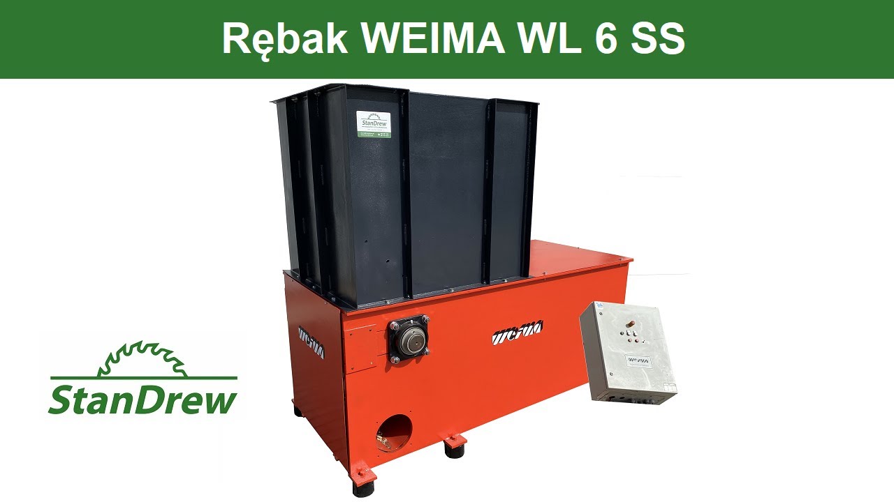Rębak WEIMA WL 6 SS [Work of wood chipper Weima WL 6 SS] - StanDrew