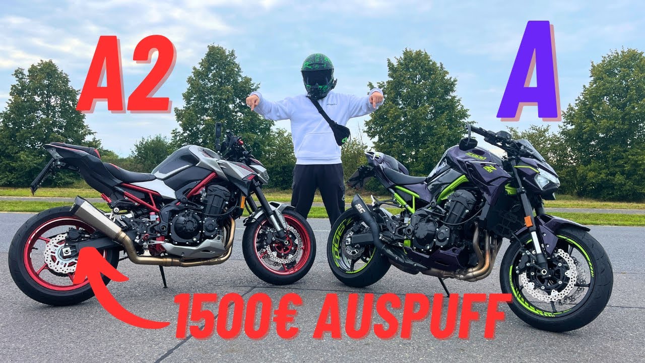 Z900 48PS (A2 gedrosselt) VS Z900 125PS (A offen) | Kranker Sound!