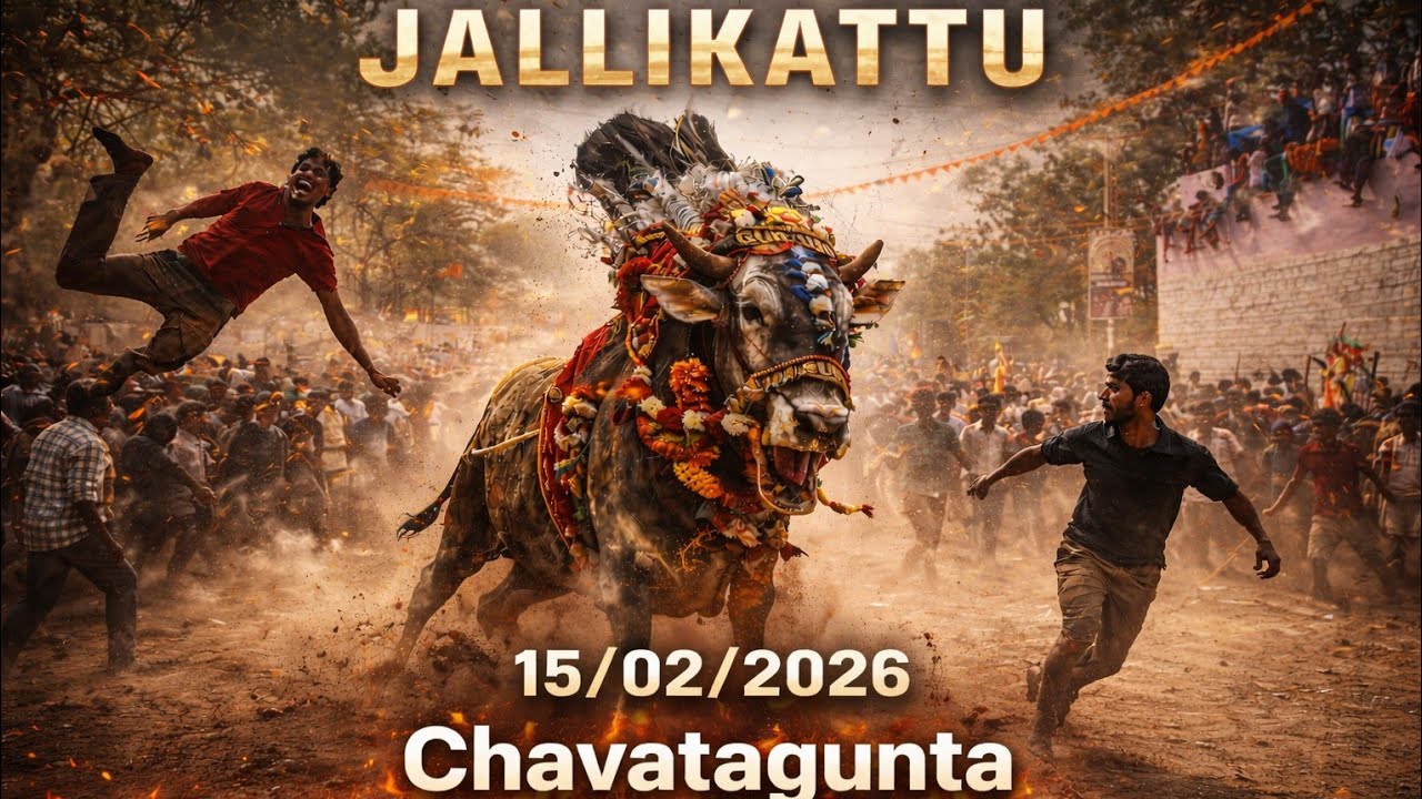 Chavatagunta jallikattu చవటగుంట పశువుల పండగ 🔥🤯 15.02.2026 🔥 full video