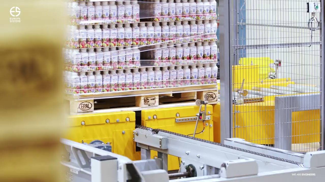Integrated Pallet Conveyor System and Pallet Stacker Crane (ASRS) -  OSM Piątnica x Europa Systems