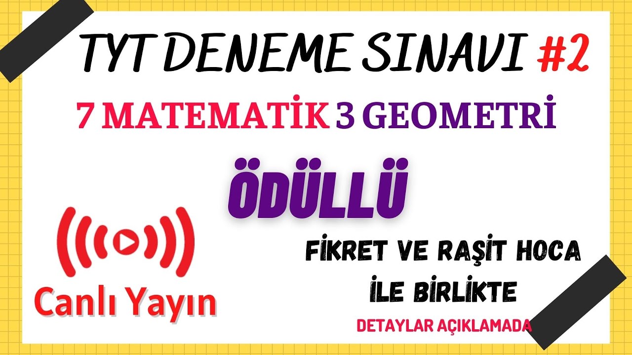 Canlı Deneme #2 -  TYT Matematik Denemesi - Kalemi Kağıdı Hazırla!