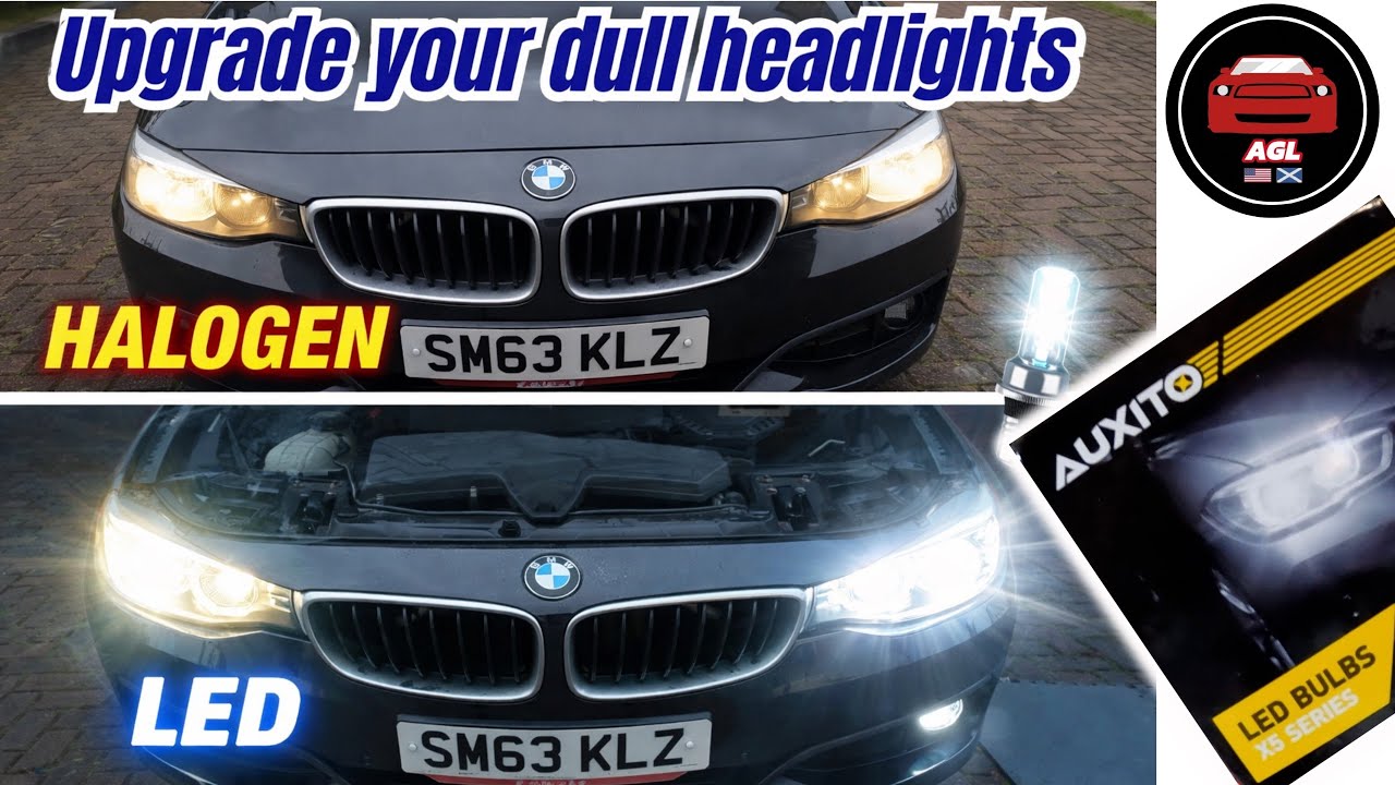 Замена светодиодных фар на BMW Auxito