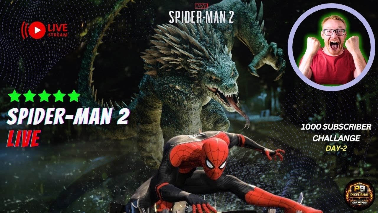 Marvel's Spider-Man 2: Lizard Boss Fight Live! 🕷️🔥 (Hindi/Sadri/Bhojpuri) 1000 Subscriber Challenge
