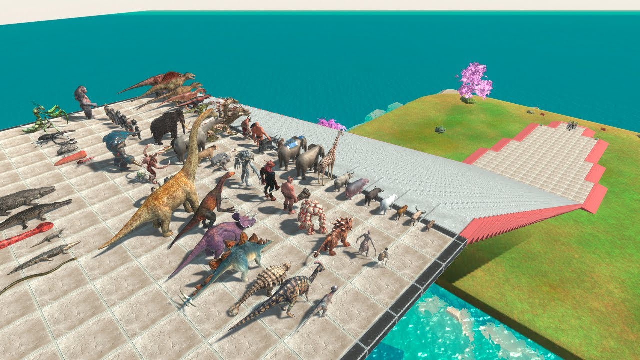 Giant Stairs Challenge  - Animal Revolt Battle Simulator