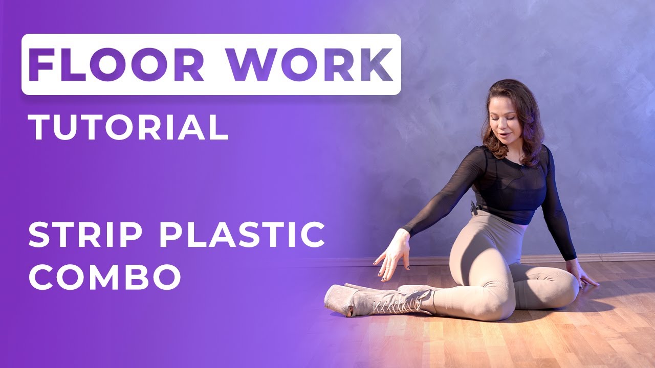 Strip Plastic Floorwork 👠 |  Beginner Strip Plastic Floorwork with leg fan & broken diamond 💎