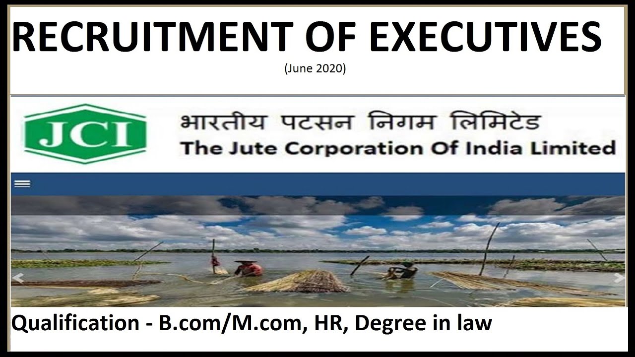 Jute corporation of India ltd requirements June 2020, Executive post daily governments jobs