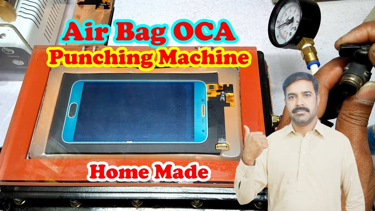 air bag oca punching machine | home made | bubble remover machine