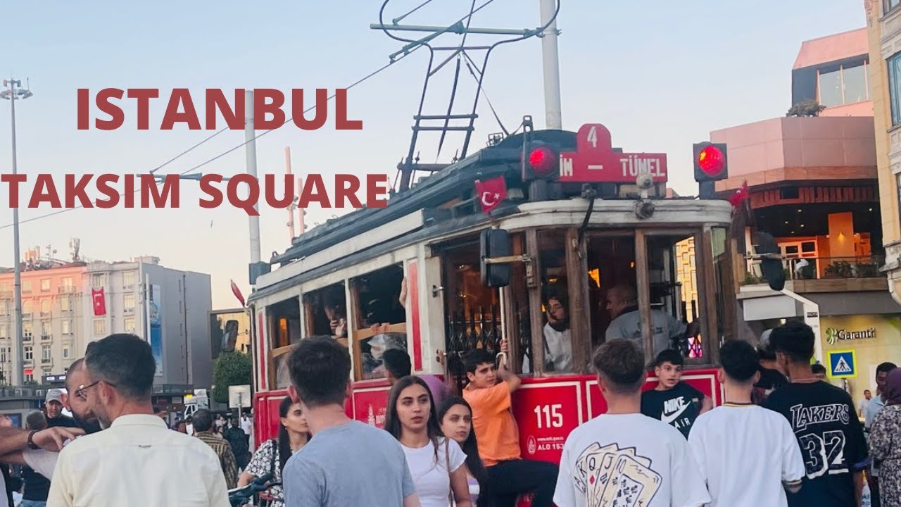 Taksim Square |The Most Crowded Tourist Place In Istanbul | Evening Walking Tour #walkingtour