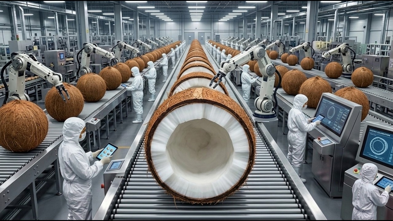 How It's Made: Coconut Milk | Modern Food Factory Processing Line