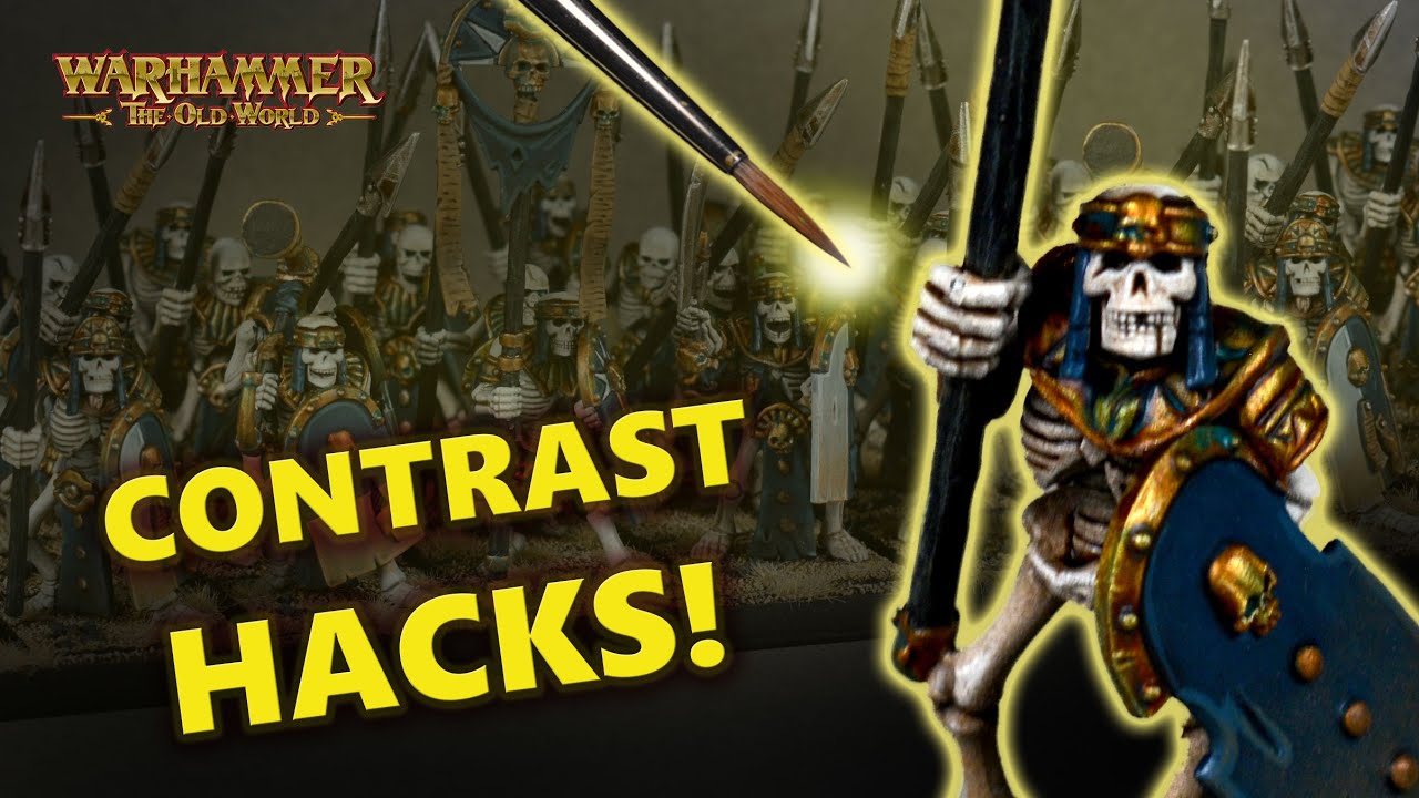 Speed Painting Custom Tomb Kings with Contrast! Warhammer The Old World Tutorial