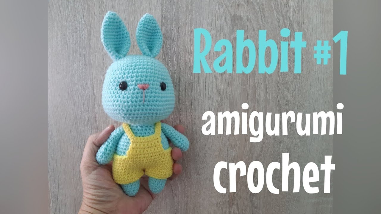 EP.95 สอนถักตุ๊กตากระต่ายโครเชต์ #1/How to amigurumi rabbit crochet #1./Free pattern./Rabbit crochet