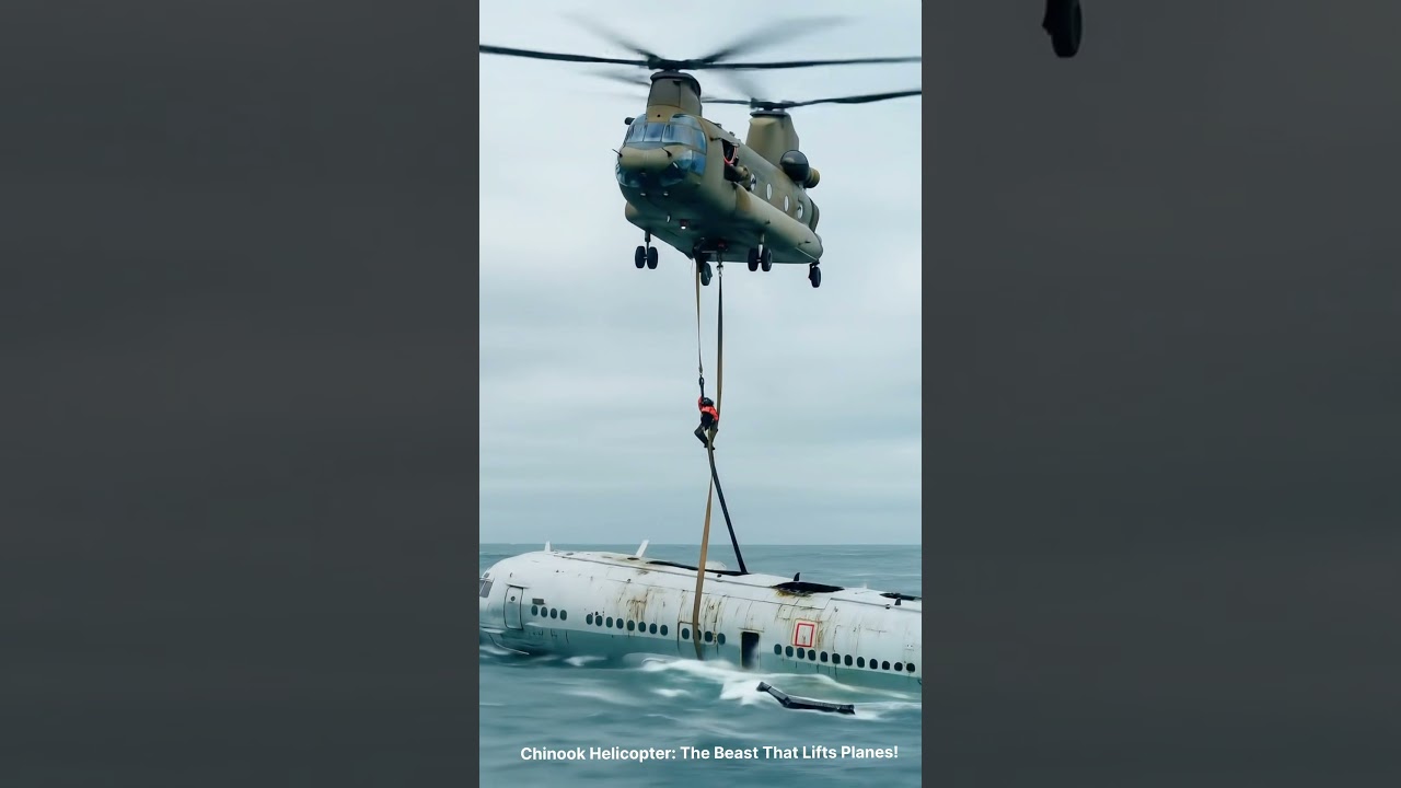 Chinook Helicopter Lifts Plane from Ocean | Big Windy Royal Air Force Rescue