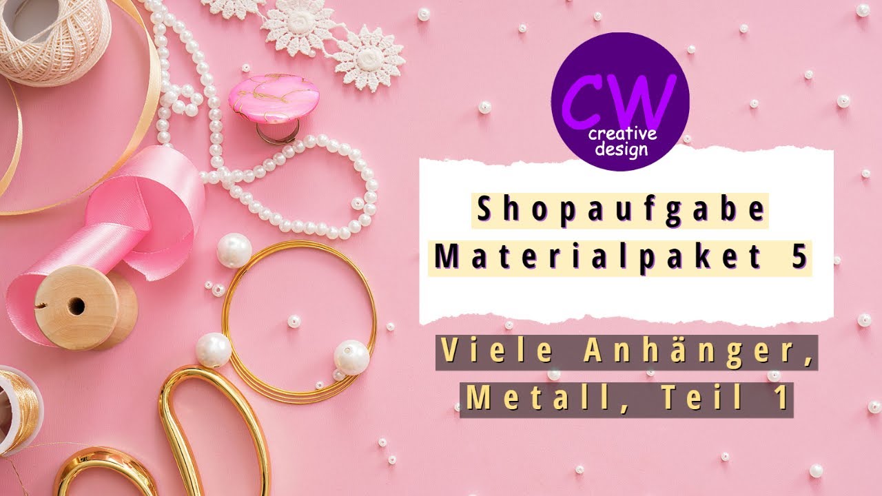 Shopaufgabe - Materialpaket 5 Viele Anhänger, Metall, Teil 1 - 0,50 Euro