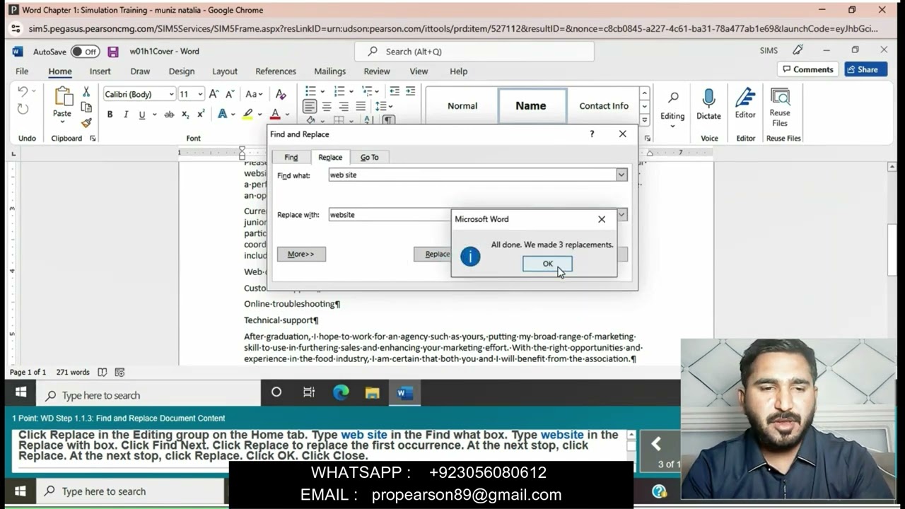 Word Chapter 1 Simulation Training| Word Chapter 1 Simulation Exam/Complete Training