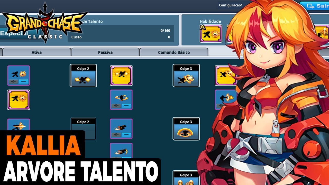 ARVORE DE TALENTO DA KALLIA(BEST BUILD) l GRAND CHASE CLASSIC