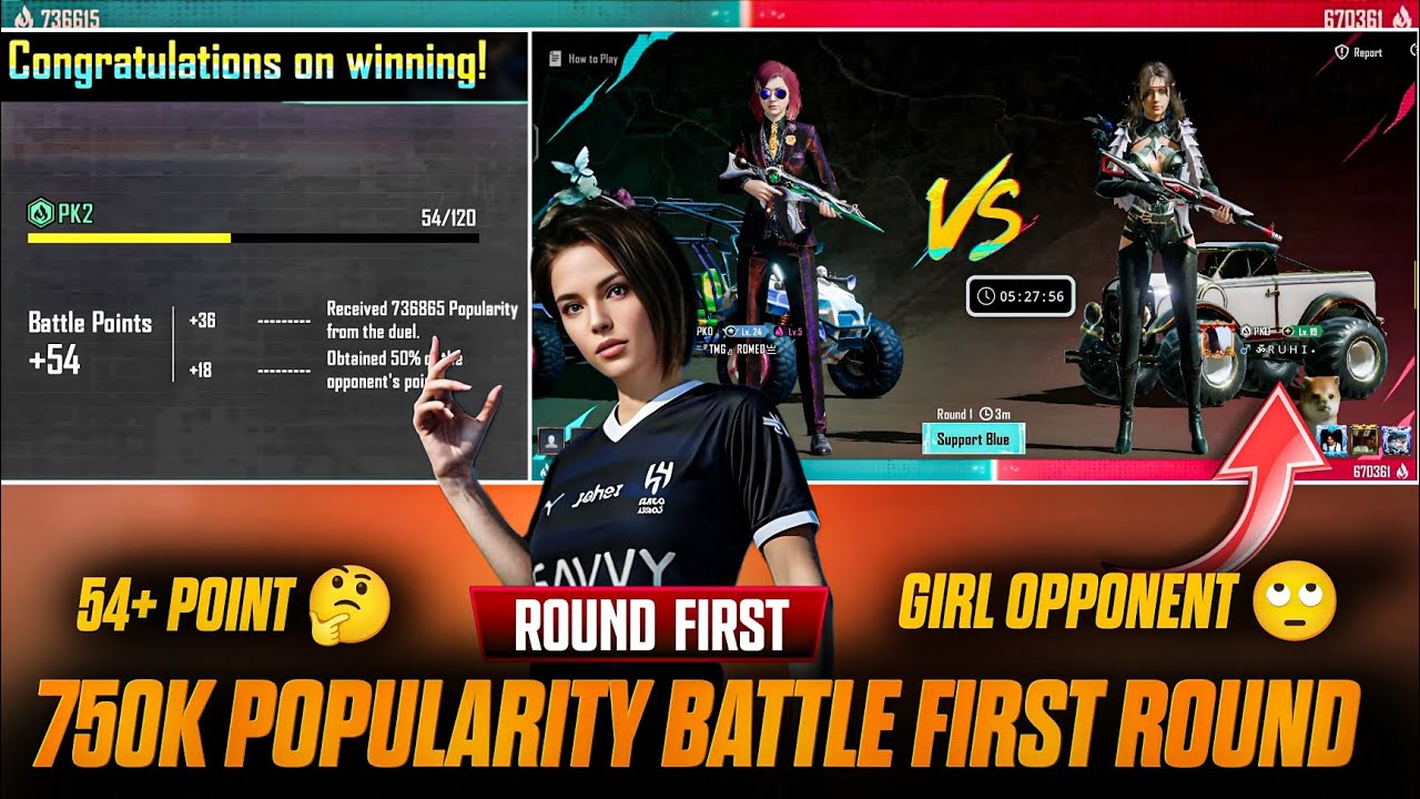 750K POPULARITY SNIP BGMI HARD POPULARITY BATTLE LADKI KE SATH LG GYA BATTLE 😱