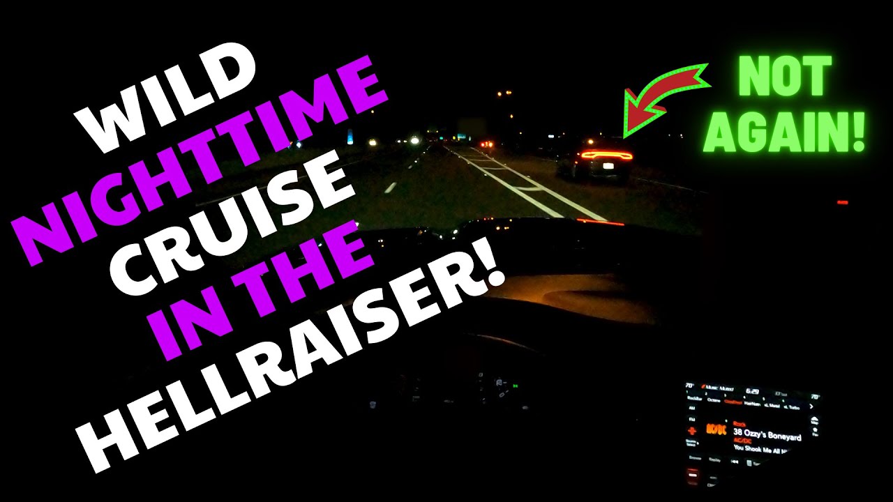 Wild Night Drive In The Hellraisin Hellraiser!  2020 Dodge Challenger Scat Pack Widebody POV Cruise!