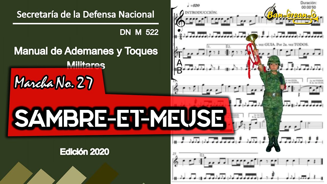 Marcha no. 27 Sambre et meuse (Manual 2020) - Partitura y Tablatura para Corneta | Bandereando