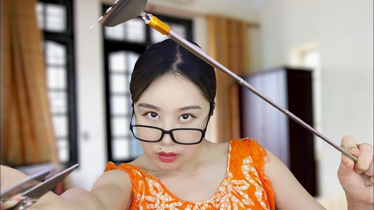 *ASMR* Vietnamese Mom Does Your Hair with Wrong Props!