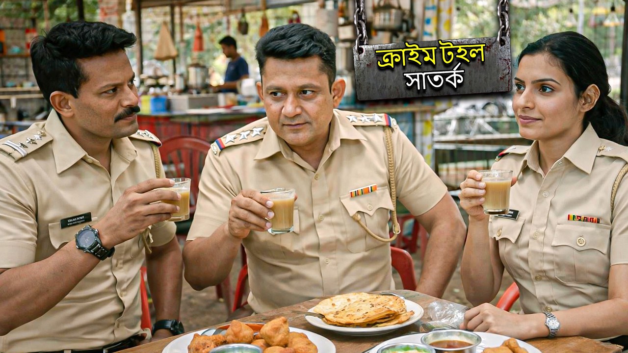 একটি স্টলে চা পান করার সময় পুলিশ খুনির উপর নজর রেখেছিল। |CRIME PATROL SATARK| Bengali Serial 2026