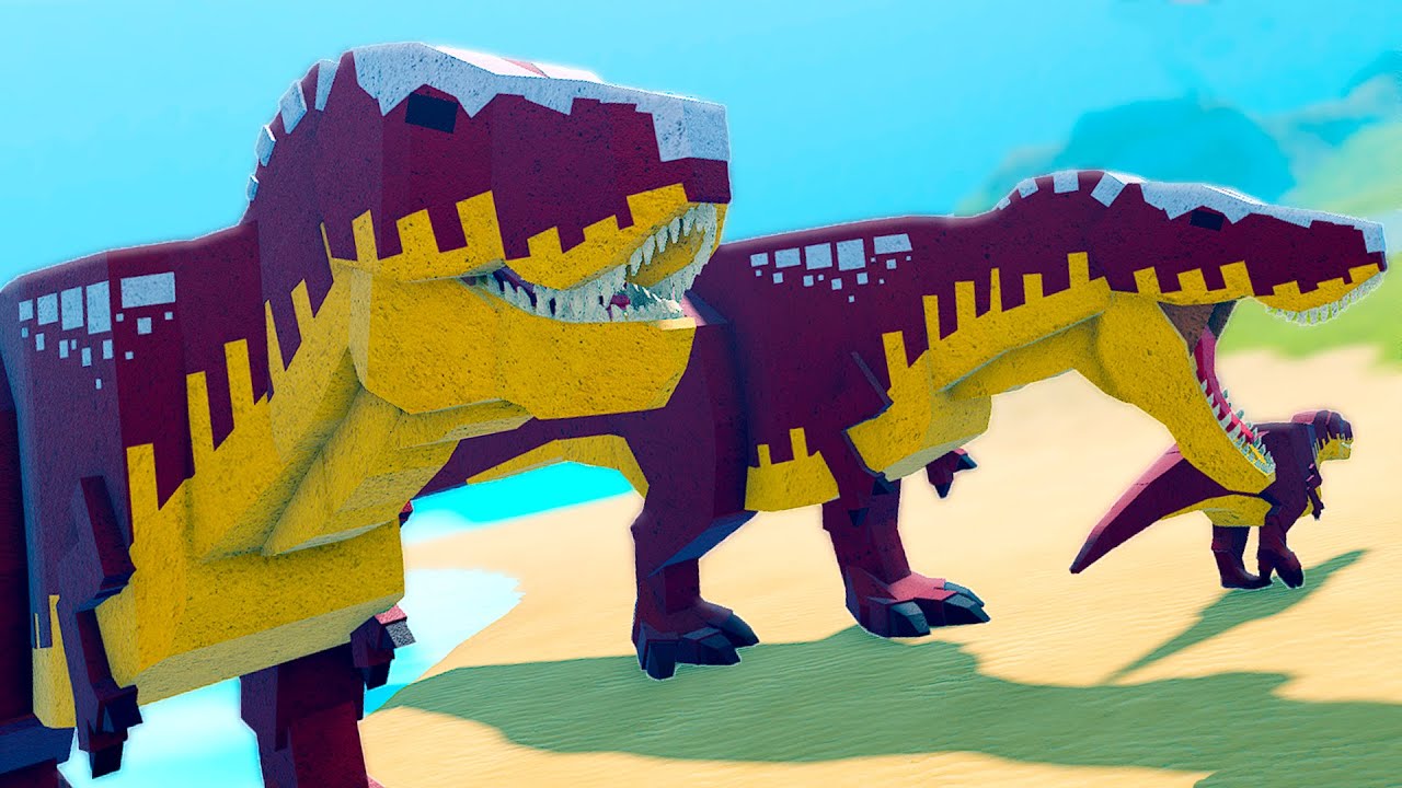 Família Tiranossauro Rex, Caçando o SPINOSAURUS ANCIÃO! - Operation Genesis ROBLOX (PT-BR)