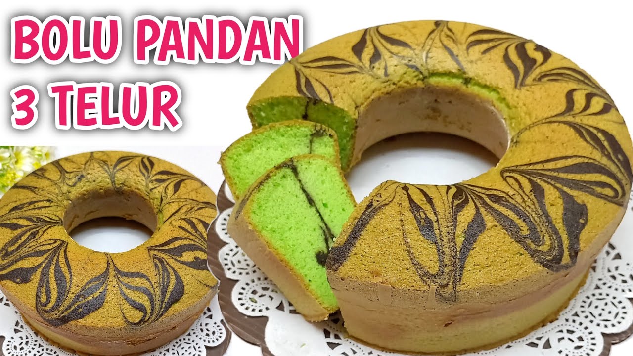 Ekonomis ‼️ Resep Bolu Pandan 3 Telur - Resep Bolu Jadul Pandan