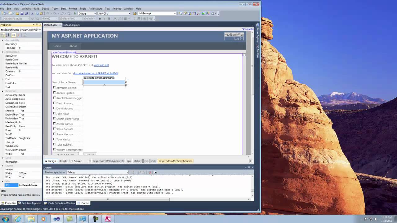 ASP.NET GridView Search with DataKeyNames