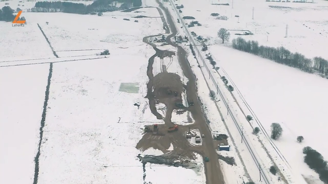 Budowa drogi ekspresowej S6 Zad. 5. odc. Leśnice - Bożepole Wielkie - film z powietrza 11.2023