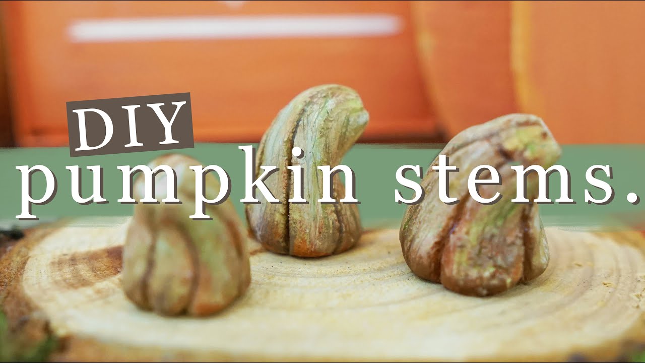 How to make realistic pumpkin stems - faux pumpkin stalks from epoxy putty AUTUMN 2022!