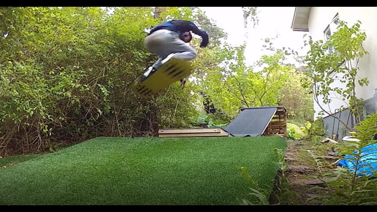 Backyard Snowboard Summer Setup, 2017