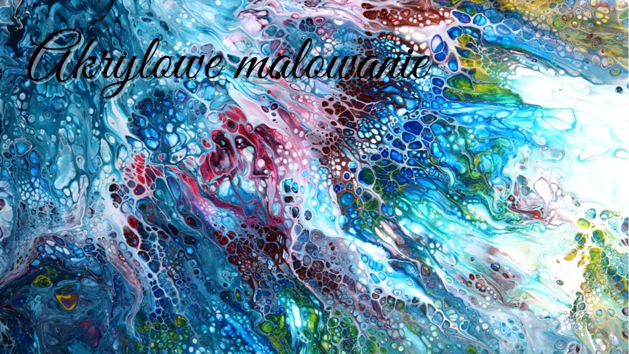 Akrylic painting pouring, malowanie przez wylewanie tutorial