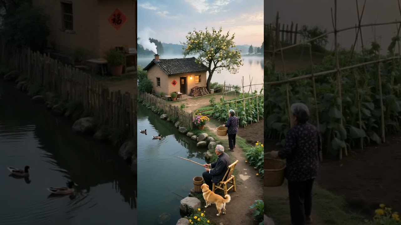 A Beautiful Morning in the Village | Calm & Simple Life by the Lake