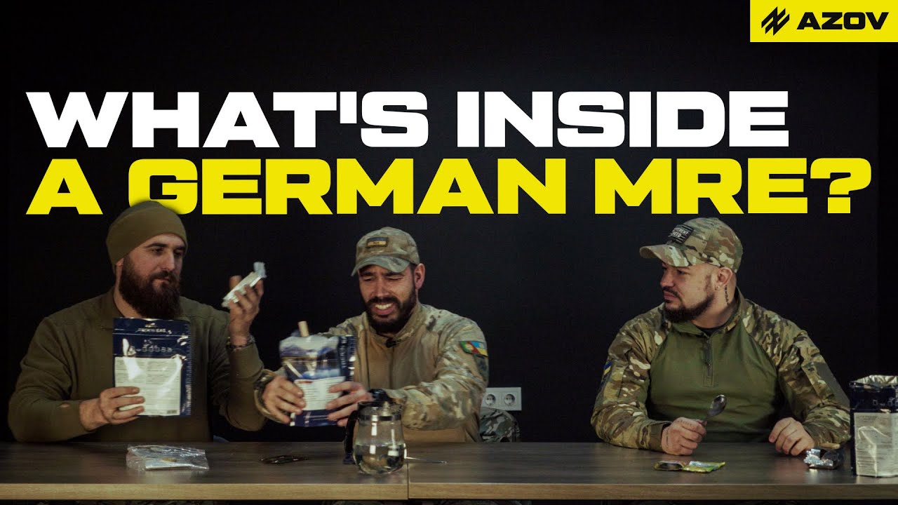 Azov International Battalion Fighters Try a German MRE